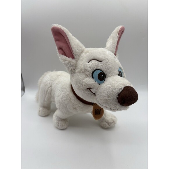 15" Disney Superhero Bolt Plush Dog Laser Light Up Eyes & Tail Moves READ/VIDEO - Picture 1 of 12